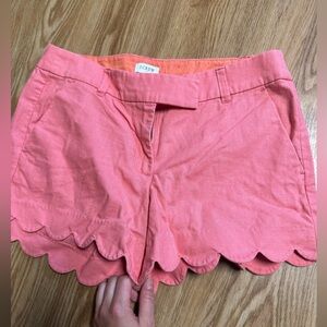 J. Crew Pink Scalloped Shorts